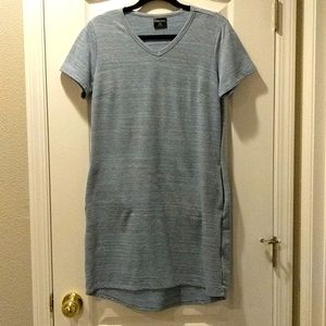 Cozy blue t-shirt dress